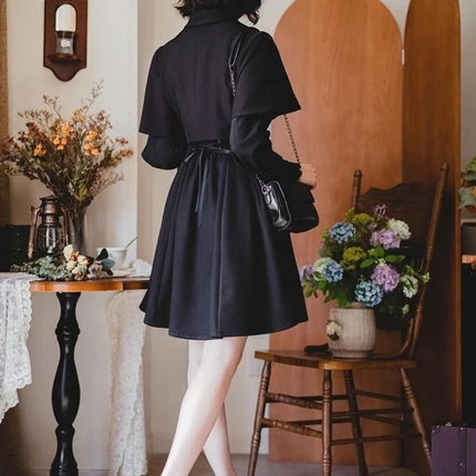 Autumn Japanese Gothic Y2k 3 Piece Set Women Elegant Long Sleeve Shirt Shawl Coat Slim Strap Dresses Korean Female Dark Outfits