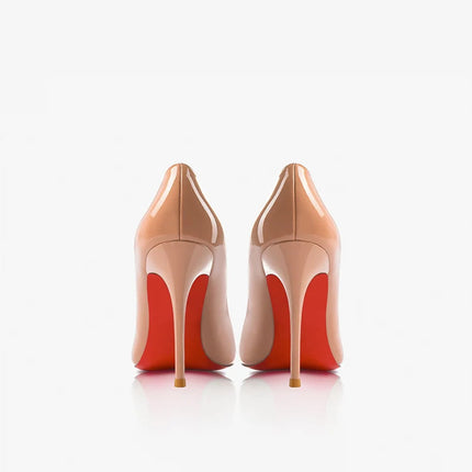 Tacchi da donna Colore nudo Tacco alto elegante da donna Scarpe nere di lusso donna 2025 Fondo rosso lucido Punta a punta Party Ladies Women platinumshop