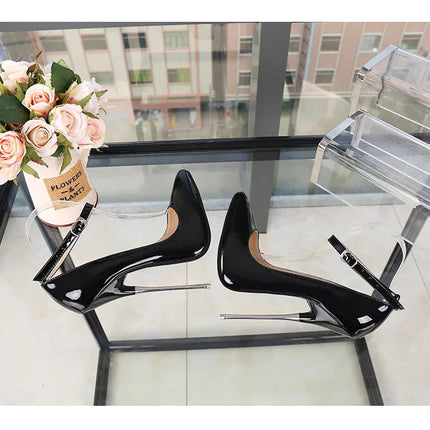 Sexy 16cm Extreme High Heels Pumps Shoes Woman Fashion Key Black Red Heeled Dance Party Wedding Office Shoes Ladies Large Size PlatiNum