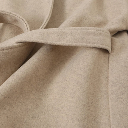 Women Fall Winter Elegant Blended Belt Coat Cape Style Stand-Collar Cloak Coat KONDALA 2026 Trendy Vintage Casual Chic Lady Coat