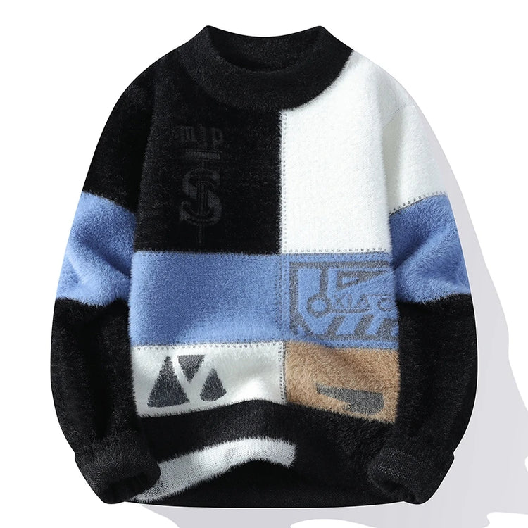 2024 winter new style men's sweater knitted long sleeve Warm Men Fashion Sweaters Thicken Warm wool pullovers Sweater male