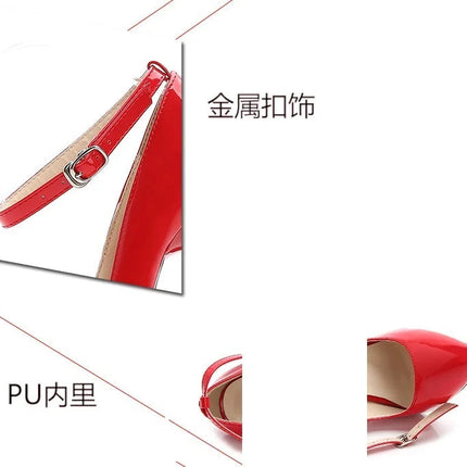 Sexy 16cm Extreme High Heels Pumps Shoes Woman Fashion Key Black Red Heeled Dance Party Wedding Office Shoes Ladies Large Size PlatiNum
