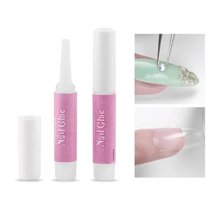 2g Press-On Nails Specialized Adhesive Nail Art Tools Decorative Accessory Transparent Artificial Nails for Application And Drilling