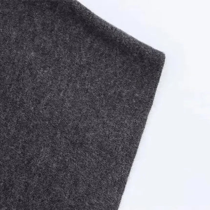 Asymmetric Knit Poncho Cape Loose Solid Color Minimalist Warm Shawl Wrap Outerwear Commuter High Street Pullover 202606H