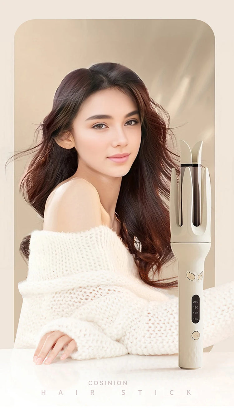 Automatic Hair Curler 28mm Negative Ions Electric Ceramic Curling Hair Stick Rotating Curl Waves Anti-Tangle Curling Iron Styler