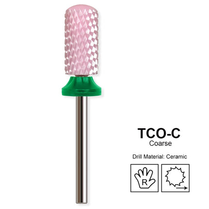 Pink Ceramic Carbide Nail Drill Bits Milling Cutter For Gel Polish Remover Electric Nail Machine Polishing Peeling File Home Salon Manicure Pedicure Accessories
