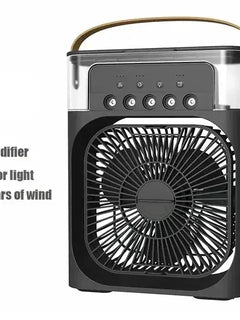 Nuovo Ventilatore 3 in 1 con Condizionatore d'Aria, Mini Raffrescatore Domestico, Luce Notturna LED, Umidificatore Portatile, Ventilatore Regolabile per Ufficio e Casa