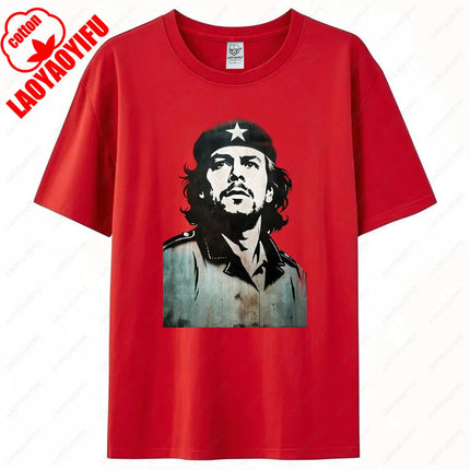Che Guevara Shirt Rebel Cuban Shirt Guerrilla Revolution Casual Short Sleeve Men's High Quality Cotton T-Shirt