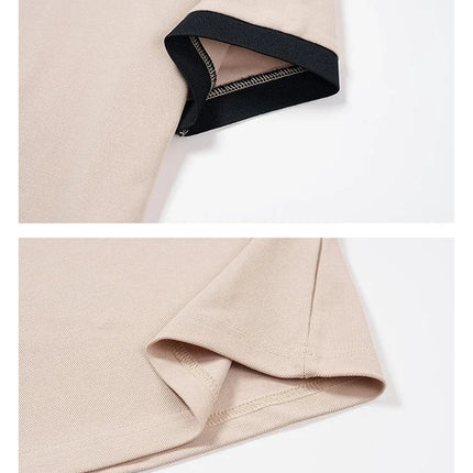 Men's fashionable summer POLO ice silk quick-drying T-shirt short-sleeved solid color loose fit business collar