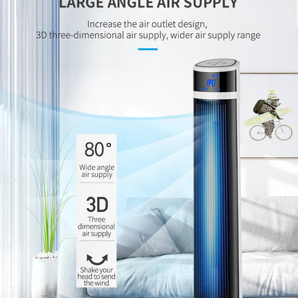 Ventilatore a Torre 2026 Nuovo Modello Aggiornato, Ventilatore da Terra, Ventilatore Verticale Silenzioso Senza Pale, Compagno per Condizionatore d'Aria, Ventilatore Elettrico Domestico Senza Pale
