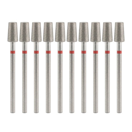 10Pcs Diamond Milling Cutter For Manicure Electric Nail Drill Bits Accessory Pedicure Machine Nail File Gel Remover Tool uñas Accesorios Y Herramientas