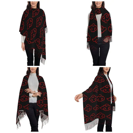 Neji Cloud Japanese Anime Shawl Wraps Women Winter Long Soft Scarf Pashmina Tassel Scarves