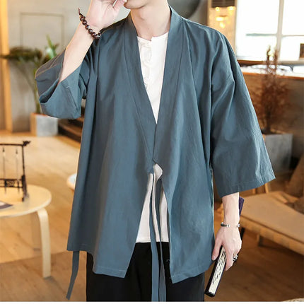 Camicie Kung Fu Stile Cinese, Abbigliamento Tradizionale Tai Chi, Completo Tang in Tinta Unita, Bluse Casual Comode in Cotone per Uomo