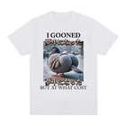 T-shirt casual da uomo bianca a maniche corte in cotone 100% con stampa 