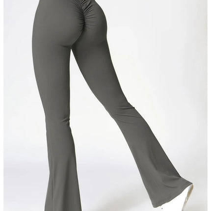 High Waist Flare Leggings Yoga Pants Women Wide Leg Pants Women Gym Workout Fitness Sports Flared Pants Latin Dance Trousers PlatiNum