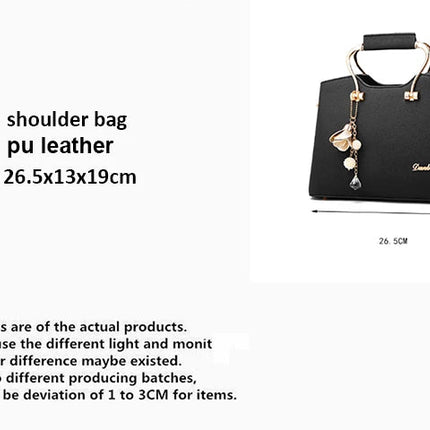 Yogodlns Luxury Pendant Handbag For Women PU Leather Tassel Shuolder Bag Designer Handle Bag Brand Shopping Mommy Shoudler Bag PlatiNum