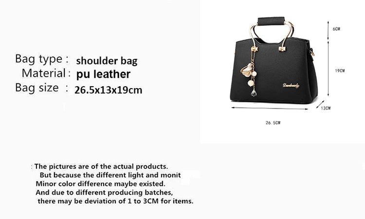 Yogodlns Luxury Pendant Handbag For Women PU Leather Tassel Shuolder Bag Designer Handle Bag Brand Shopping Mommy Shoudler Bag PlatiNum