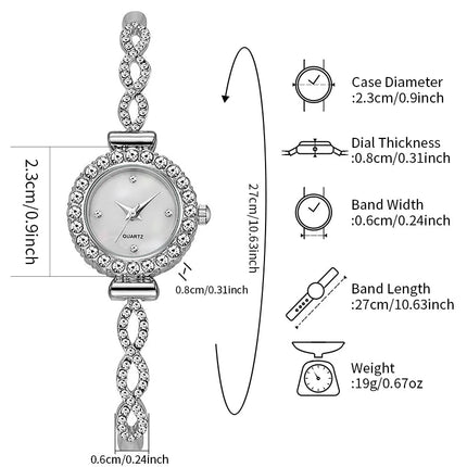 Orologio da donna con strass alla moda, bracciale da donna, orologi al quarzo, orologio Relogio platinumshop