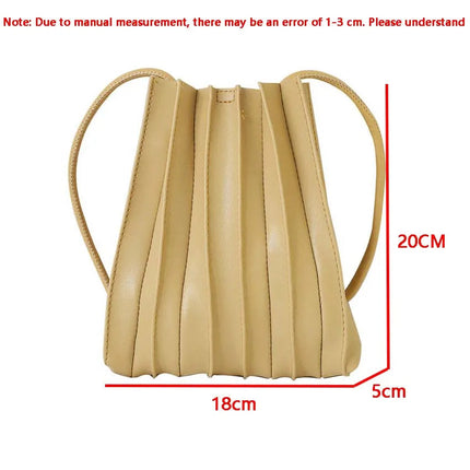 Summer Fashion New Crossbody Bag Women's PU Single Shoulder Mini Bag Luxury Versatile Pleated Casual Small Square Bag Handbags PlatiNum