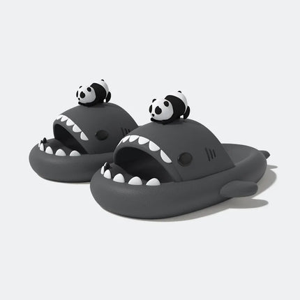 Cute Shark Slippers for Women & Men Summer Platform Night Glow-in-the-Dark Indoor Beach Slides Home Street Wear DIY Accessory