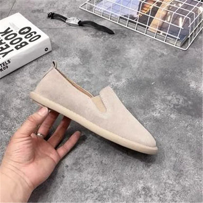 women Shoes British Luxury Designer Cow Leather Shoes Vintage Flats Breathable Autumn Loafers Suede Sneakers