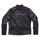 Genuine Leather Jacket Men Black Biker Coat Warm Windproof Snap Collar Zip Pockets Vintage Motorcycle Jacket Autumn Winter