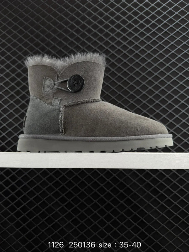 NEW Winter Boots Fur Ladies Snow Boots Real Sheepskin Wool Low-cut Warm Fur Shoes Man and Women Winter Short Boots Super Mini