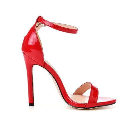2026 spring Fashion Large Size 11cm Woman Sexy Dance Shoes Sandals Women Shoe Summer High Heels Stiletto Elegant Party Shoe PlatiNum