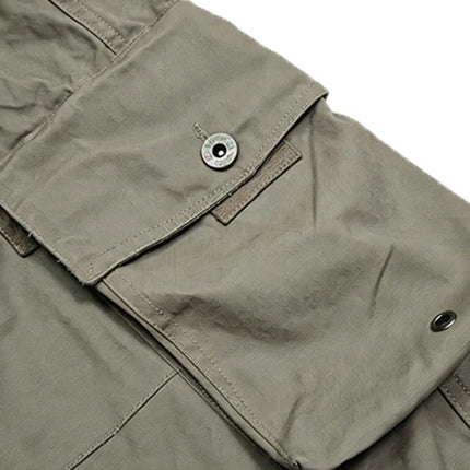 Men's Multi Pocket Cargo Pants Vintage 100% Cotton Loose Straight Tactical Pants Zippered Ankle Cuffs Work Streetwear Trousers