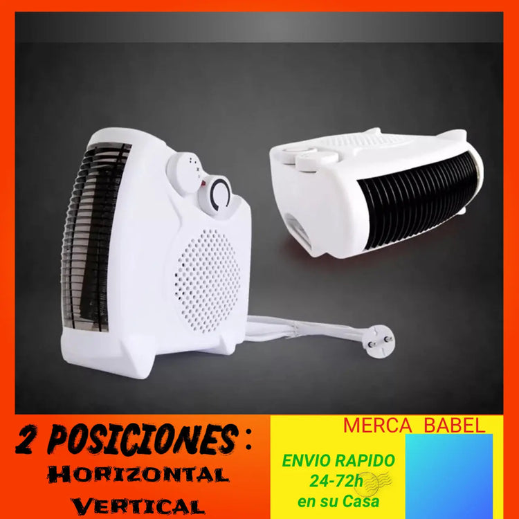 Compact Instant Heat YANISTA Bathroom Heater - Portable Electric Heater with Adjustable Thermostat, 1000W/2000W Dual Power, Ideal for Quick Heating in Any Room, Low Consumption Electric Radiator with Fan Function