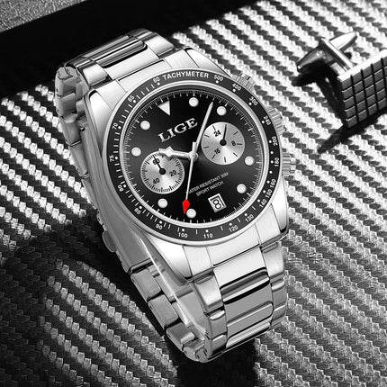 LIGE Nuovi orologi da uomo Orologi da polso al quarzo da uomo di lusso delle migliori marche Cronografo sportivo impermeabile e luminoso Relogio Masculino+BOX platinumshop