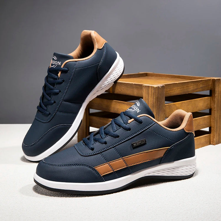 Pu Leather Men Shoes Sneakers Trend Casual Breathable Leisure Male Sneakers Non-Slip Footwear Vulcanized Shoes Tenis Masculino