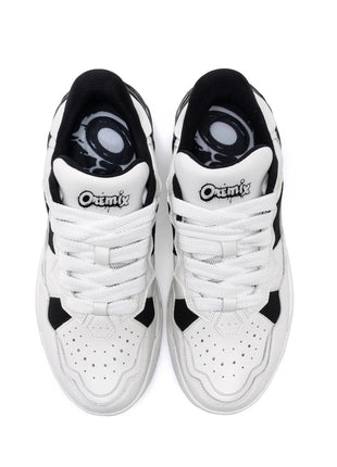 Scarpe da Corsa ONEMIX per Uomo, Tendenza Autunno Inverno, Morbide ed Elastiche con Assorbimento degli Urti, Tomaia in Pelle, Suola Spessa, Stile Sportivo Casual PlatiNum