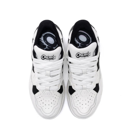 Scarpe da Corsa ONEMIX per Uomo, Tendenza Autunno Inverno, Morbide ed Elastiche con Assorbimento degli Urti, Tomaia in Pelle, Suola Spessa, Stile Sportivo Casual PlatiNum