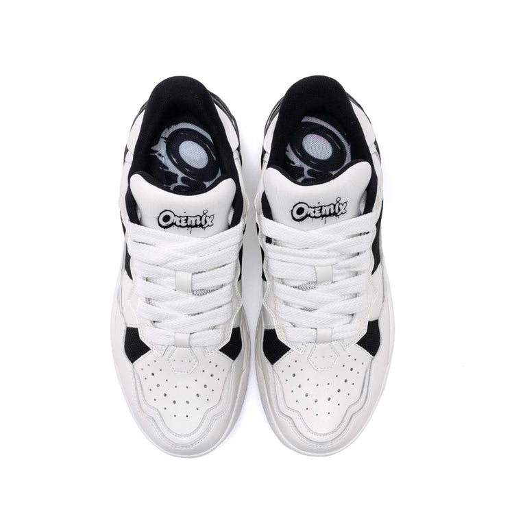 Scarpe da Corsa ONEMIX per Uomo, Tendenza Autunno Inverno, Morbide ed Elastiche con Assorbimento degli Urti, Tomaia in Pelle, Suola Spessa, Stile Sportivo Casual PlatiNum