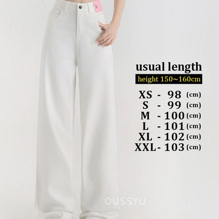 Nuova estate morbida Lyocell Jeans donna blu kaki bianco vita alta dritto sottile gamba larga pantaloni in denim Y2k abbigliamento femminile allentato 2XL