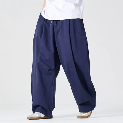 Pantaloni Casual da Uomo Primaverili in Offerta, a Vita Alta, Comodi, Stile Semplice, Tinta Unita, Vestibilità Larga, in Cotone, Gamba Dritta