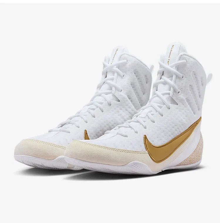 Nike Authentic Machomai 3 Men's Women's High-Top Lace-Up Durable Boxing Shoes HF7333-100