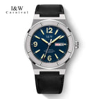 Leather Silver Blue