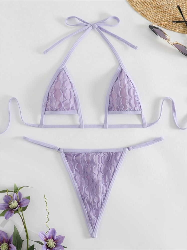 Nuovo rugoso estremo Mini Micro perizoma Bikini donna costumi da bagno femminile costume da bagno due pezzi Bikini bagnante costume da bagno Swim K4827 platinumshop