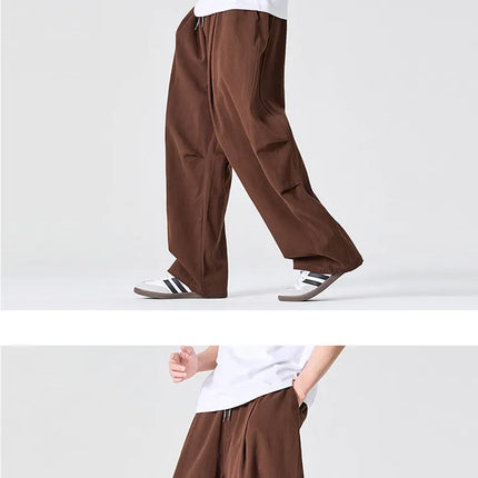 Pantaloni Casual da Uomo Primaverili in Offerta, a Vita Alta, Comodi, Stile Semplice, Tinta Unita, Vestibilità Larga, in Cotone, Gamba Dritta