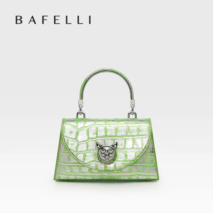 BAFELLI 2025 NUOVA BORSA DA DONNA DESIGNER ORIGINALE MARCA DI LUSSO CAT CASUAL STYLE TREND BORSA BORSA IN PELLE CROCODILE