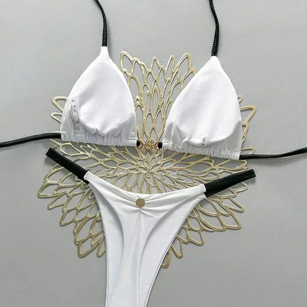 Micro Bikini 2026 Push Up Costumi da bagno donna Costumi da bagno sexy Bikini brasiliano Perizoma Biquini Costume da bagno solido Costumi da bagno estivi platinumshop