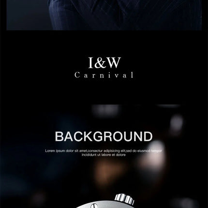 Carnival Brand IW High-End Series Luxury Sapphire Mechanical Watch Men 50M Waterproof Imported Movement Automatic Watches Mens