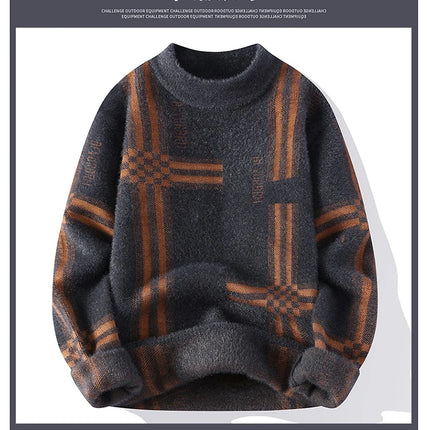 2025 New Winter Fashion Cashmere Sweater Men High Quality Comfortable Mens Sweaters Thick Warm Male Pullover