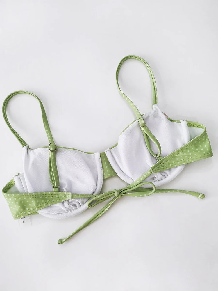 Bikini Micro Push-Up Sexy 2026, Costume da Bagno Femminile, Set Bikini a Pois, Abbigliamento da Spiaggia Brasiliano, Costume da Bagno Biquini