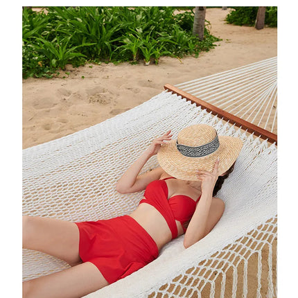Nuovo Bikini Minimalista e alla Moda in Tre Pezzi con Top a Fascia e Slip Separato per Donna, Ideale per Vacanze e Sorgenti Termali PlatiNum