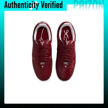 Nike x Kobe Bryant Air Force 1 Breathable Low top Skateboard Shoes Men's Red White IB0018-600