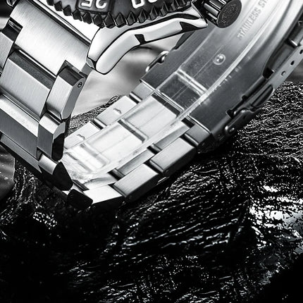 ADDIESDIVE 44mm Men's  Wrist Watch 50m Water Resistant Large Luminous Dial Date Display Stainless Steel Men's Quartz Watch