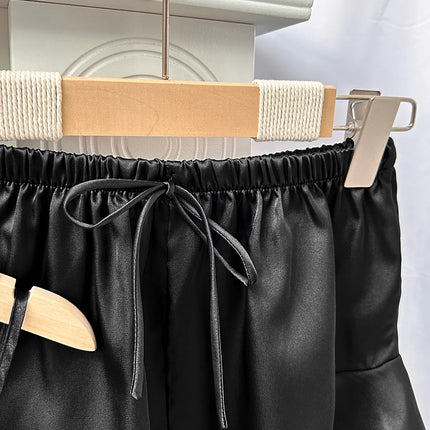 Set da notte in raso da 5 pezzi abito sottoveste in pizzo Cami Top pantaloncini con volant pantaloni da salotto pigiameria da notte da donna